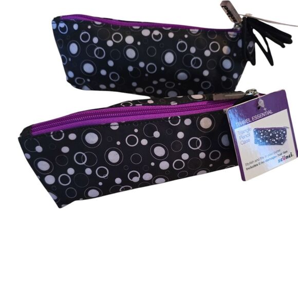 Black and White Polka Dot Pencil Case - Picture 1 of 1